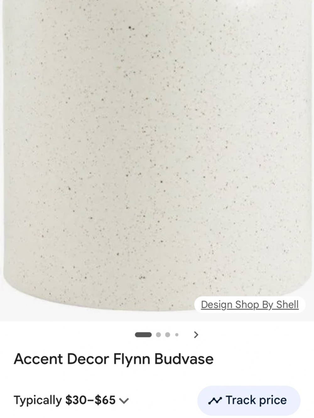 Accent Decor Flynn Budvase – White Textured Ceramic Vase